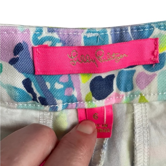 Lilly Pulitzer Callahan Stretch Short Resort White Shell Beach Size 6 - Picture 7 of 7
